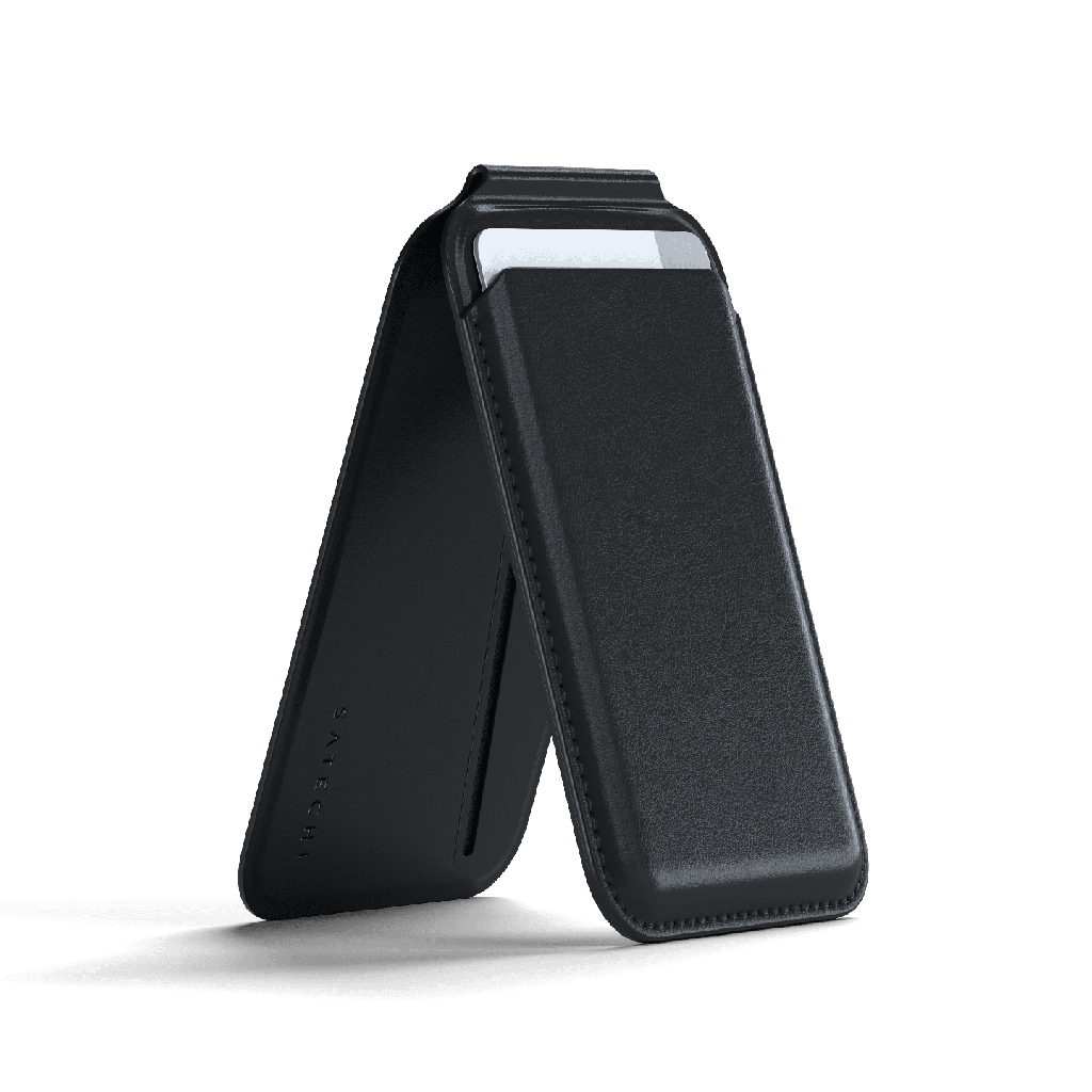 [ST-VLWK] Vegan-Leather Magnetic Wallet Stand (Black, Core)