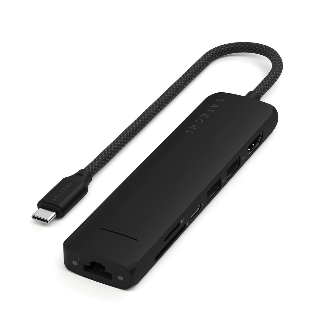 [ST-P7SK] 7-in-1 USB-C Slim Multiport Adapter with Ethernet (Black)
