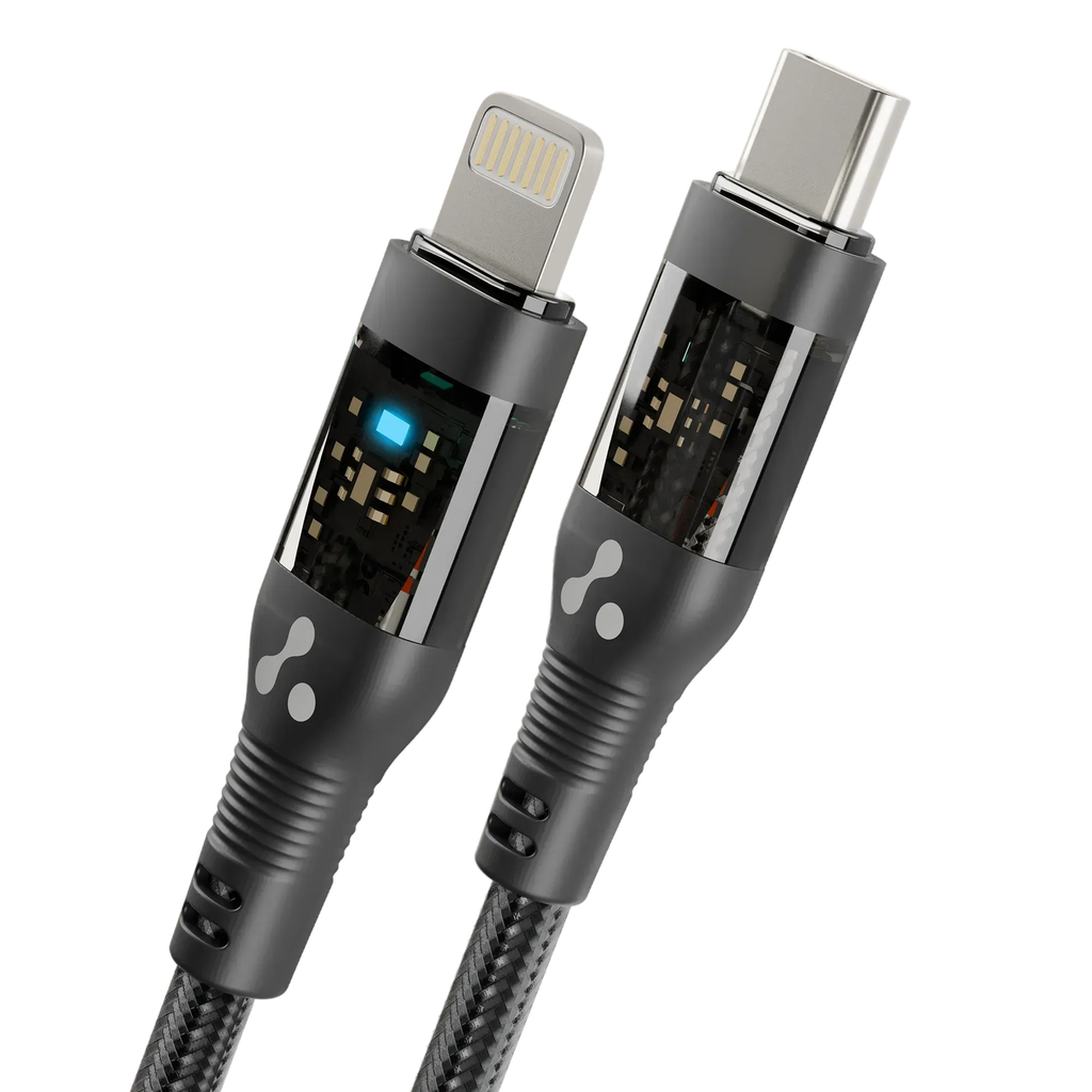 [ABTL-12T-BLACK] Type C to Lightning Cable with LED Indicator