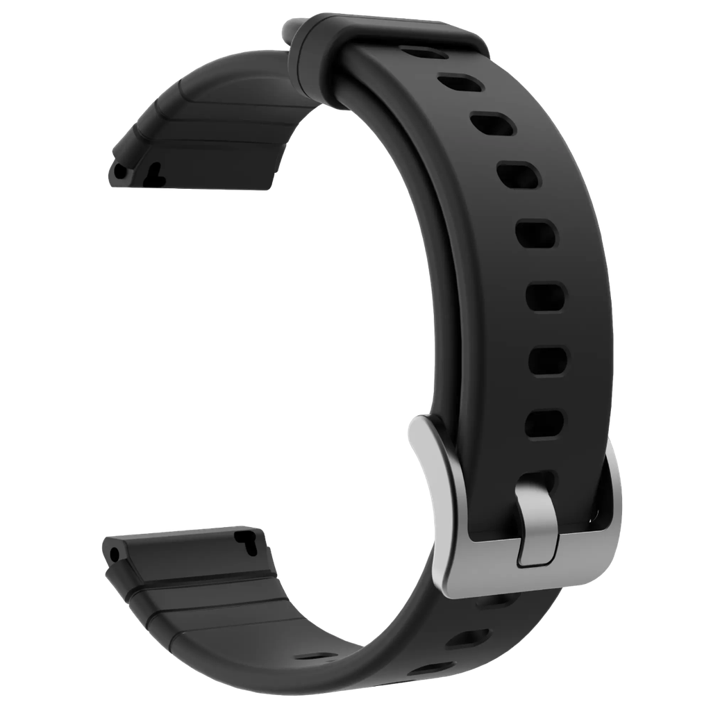 Ambrane 22mm Silicone Strap (Rugged) (Black)