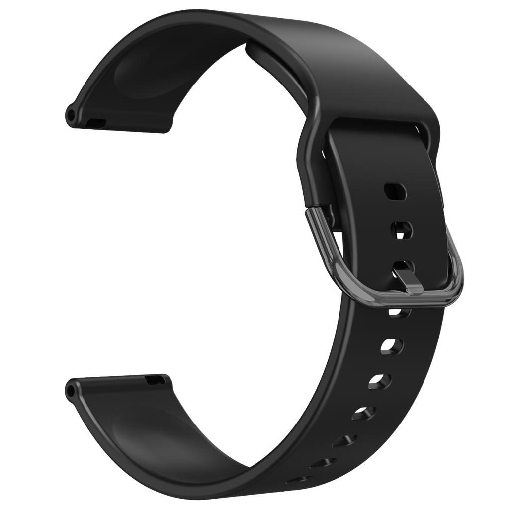 Ambrane 22mm Silicone Strap (Curve) (Black)