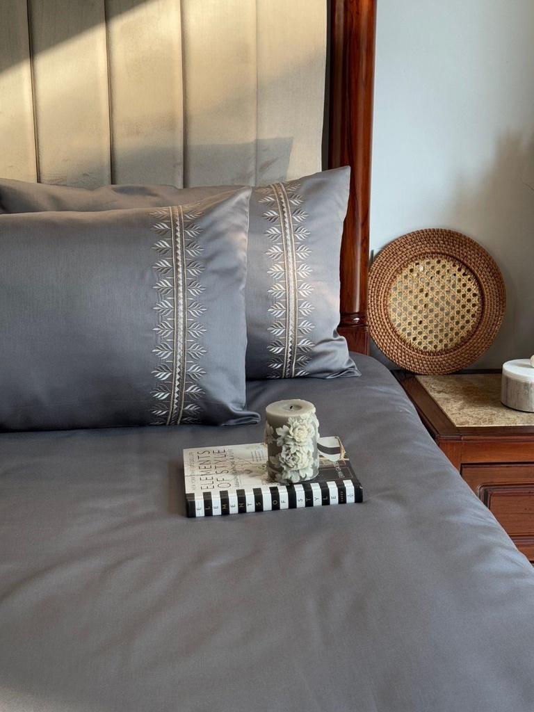 1000TC Cotton Rich Chloe Dark Grey Syona Bedsheet Set