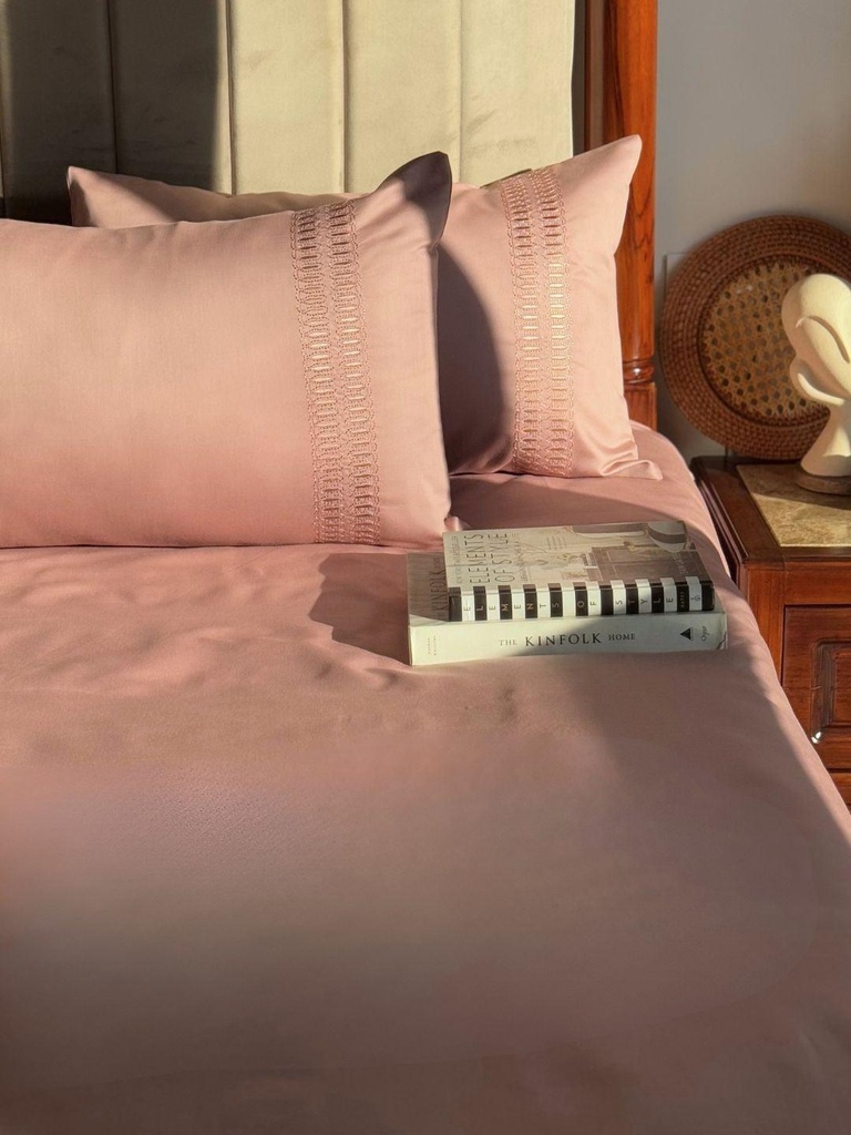 1000TC Cotton Rich Ella Old Rose Syona Bedsheet Set
