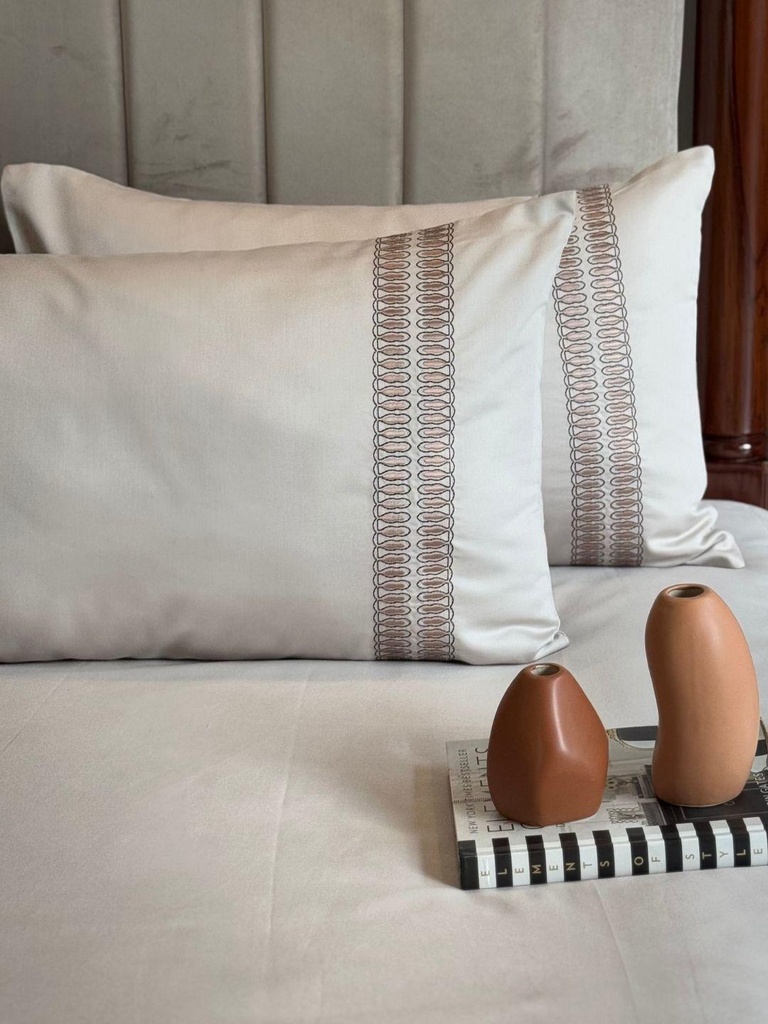 1000TC Cotton Rich Ella Ivory Syona Bedsheet Set