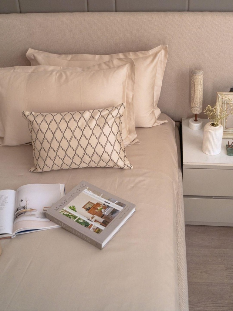 Solasta Oats Beige Treasure Bedsheet Set