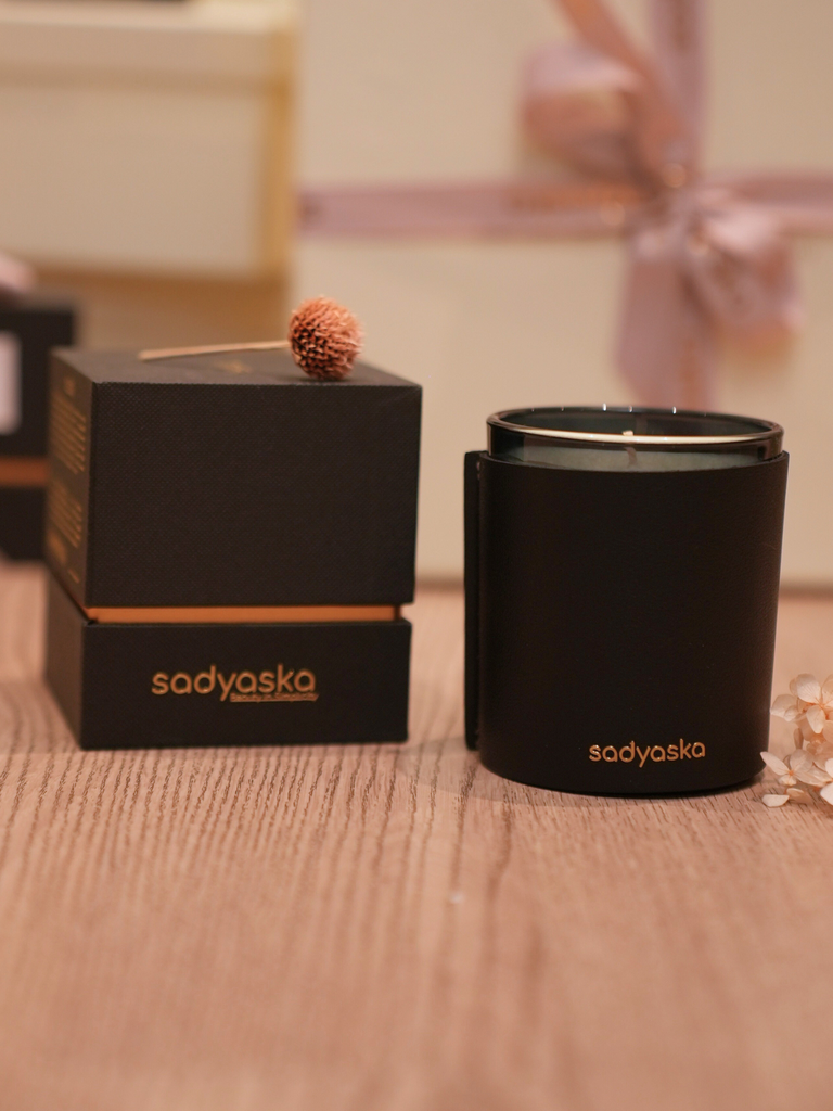 [SA#SC-NORDIC PINE] Sadyaska Nordic Pine Scented Candle -Black Leather
