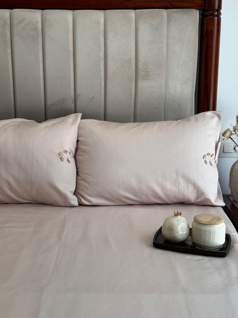 1000TC Botanique Buff Egyptian Cotton Bedsheet Set