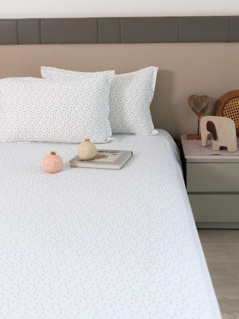 Twinkle Twinkle Lil Star Ivory Printed Cotton Bedsheet Set
