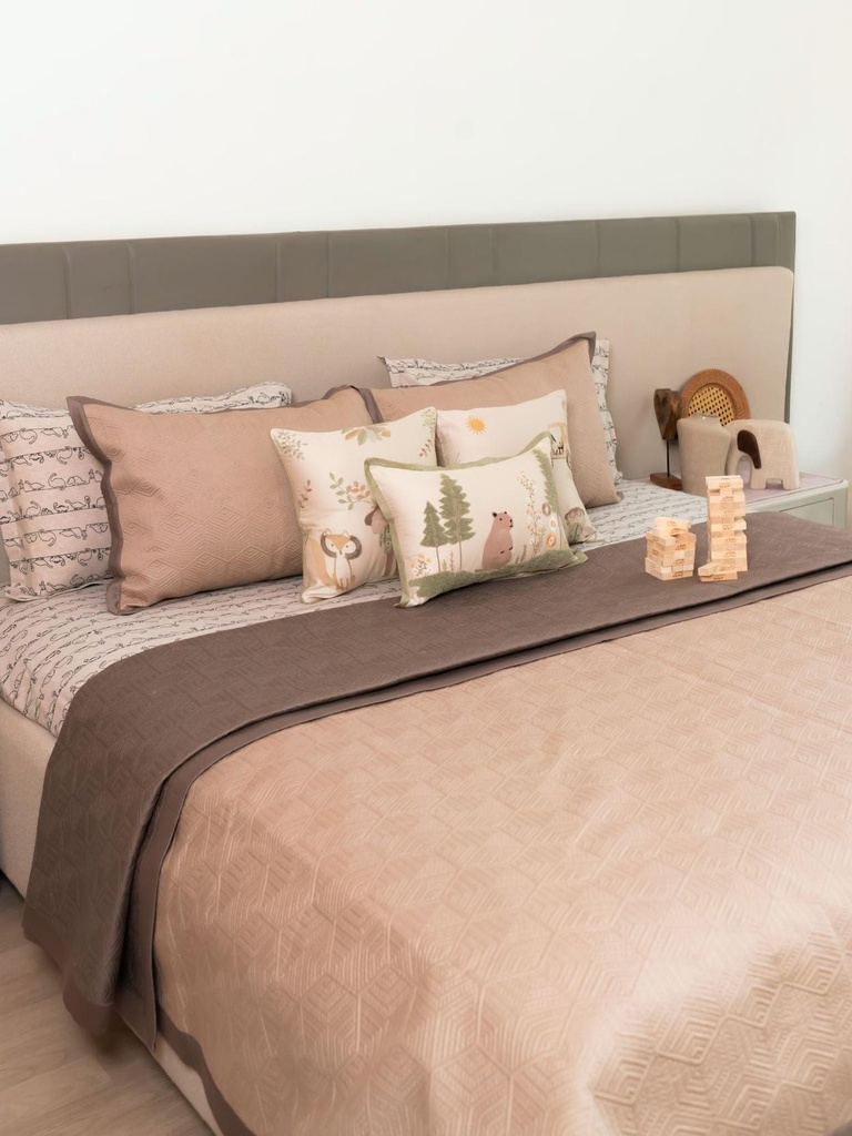 [SA#SAFARI EDITION] Safari Edition Sand Taupe Kids Cotton Bedding Set (10 PC Set) (Sand)