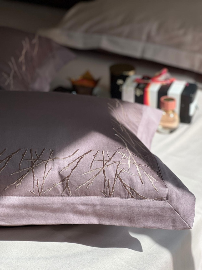 Hope Old Rose Buff Desire Cotton Bedsheet Set (5 PC Set)