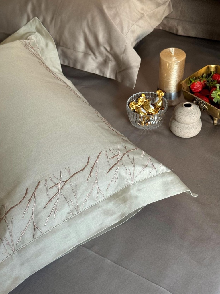 [SA#BEMP-HOPE BETA] Hope Beige Taupe Desire Cotton Bedsheet Set (5 PC Set)