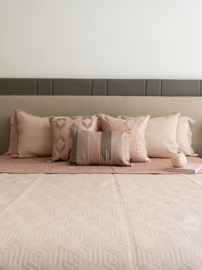 Mirth Rose and Buff 300TC Cotton Bedding Set (10 PC Set)