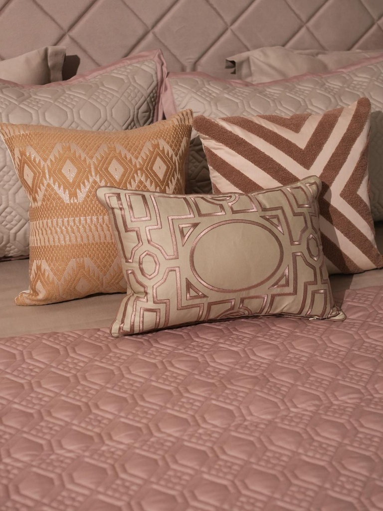 Malta Beige And Old Rose Cotton Rich Trousseau Set (10 PC Set)