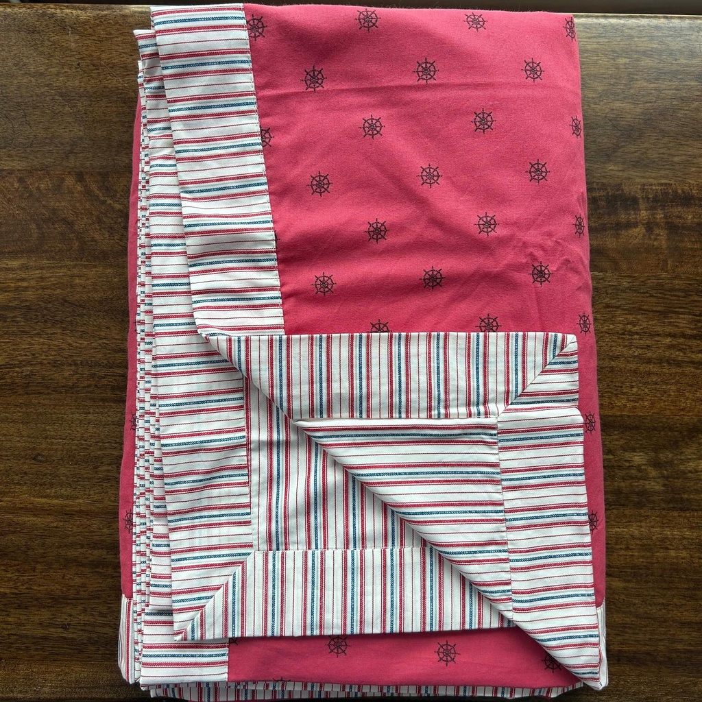Single Bed Pink Printed Premium Pure Cotton Reversible Dohar