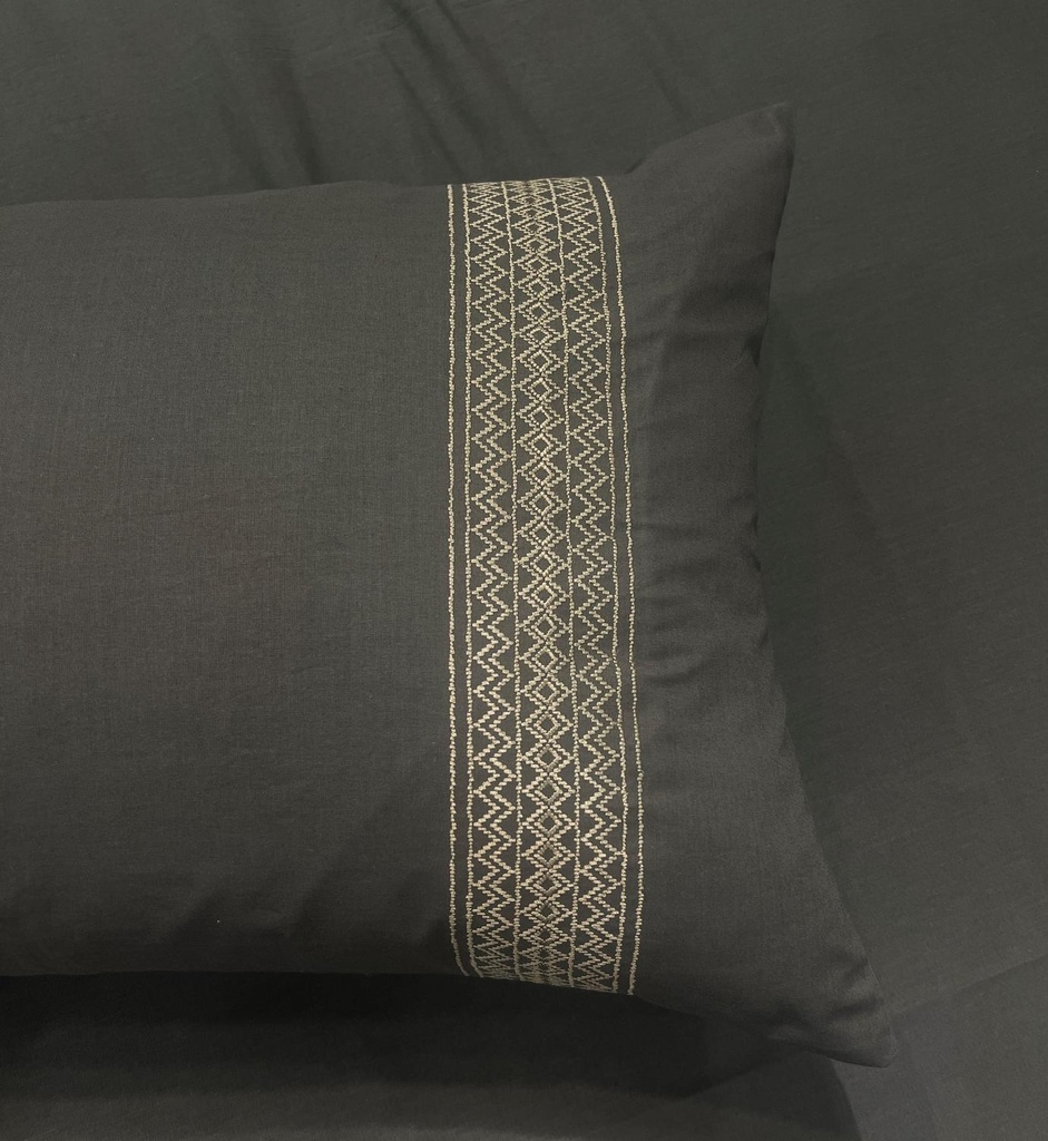 Cristal Dark Grey Cotton Bedsheet set