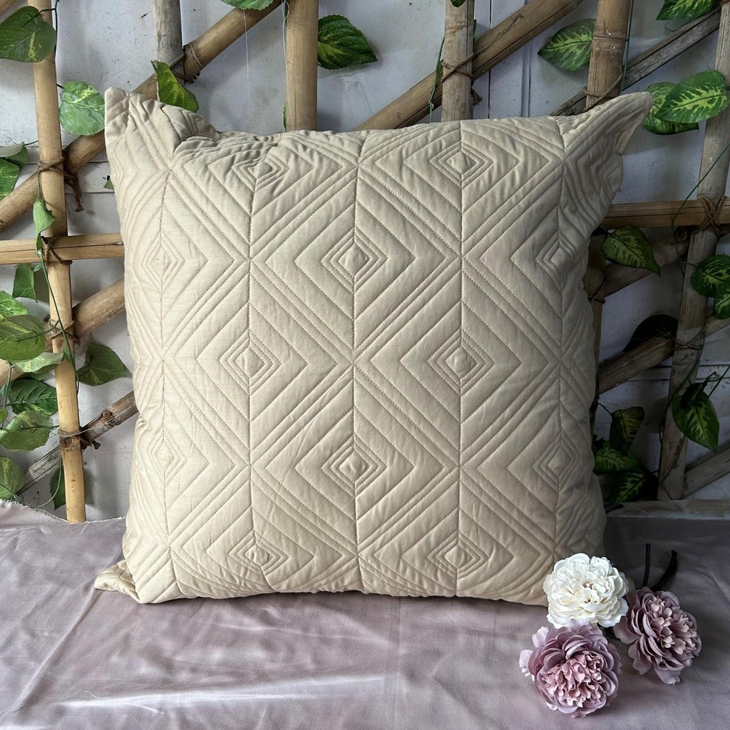 Ripple Sand Quilted Reversible Cotton Rich Euro Sham