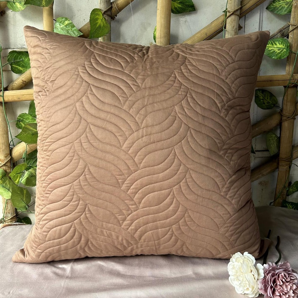Comber Brandy Rose Quilted Cotton Rich Euro Sham
