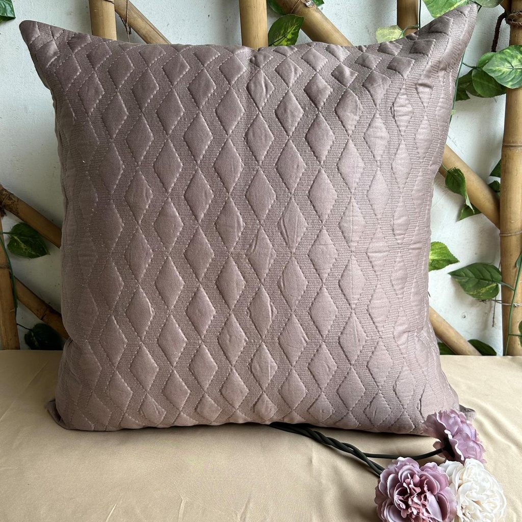 Chrysler Khaki Quilted Cotton Euro Sham