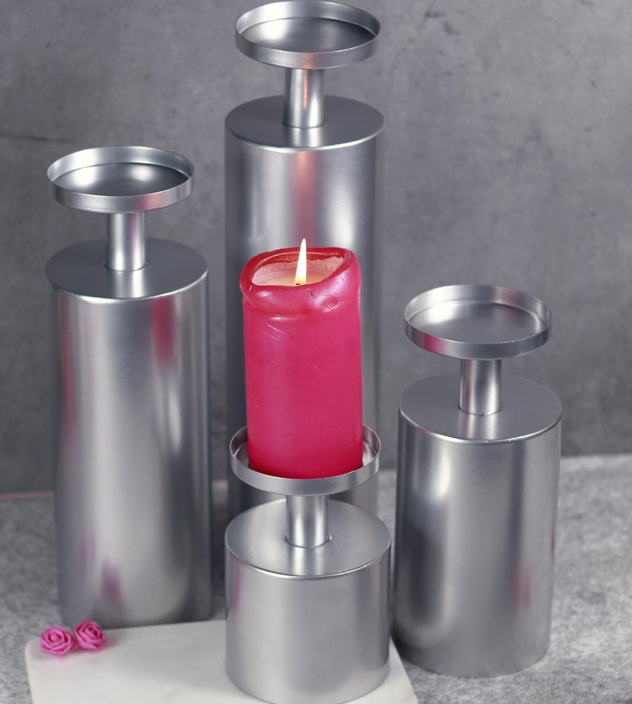 [SA#MAG-MATT-SIL-04] Magnolia Matt Candle Stand