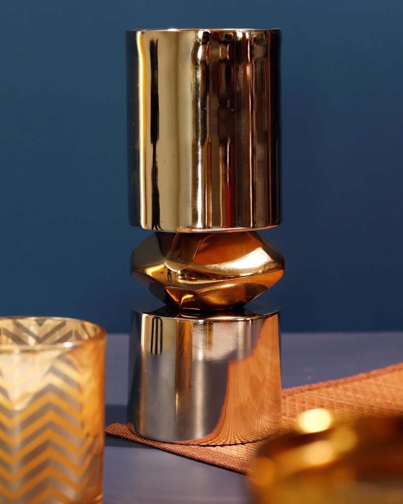 [SA#G&N-CAN-STAND-2] Gold & Nickel Metal Candle Stand (Medium)