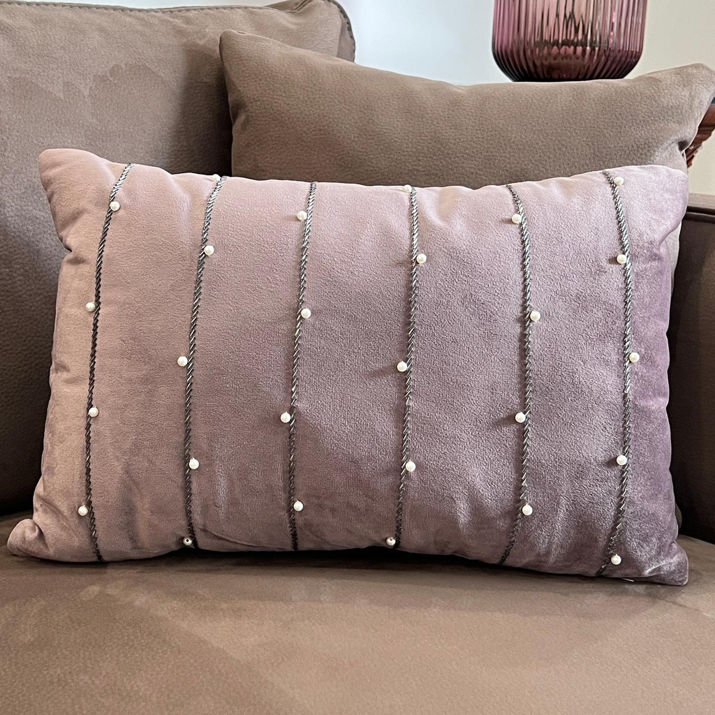 Decorative Twinkle Lilac Velvet Cushion Cover 12x18