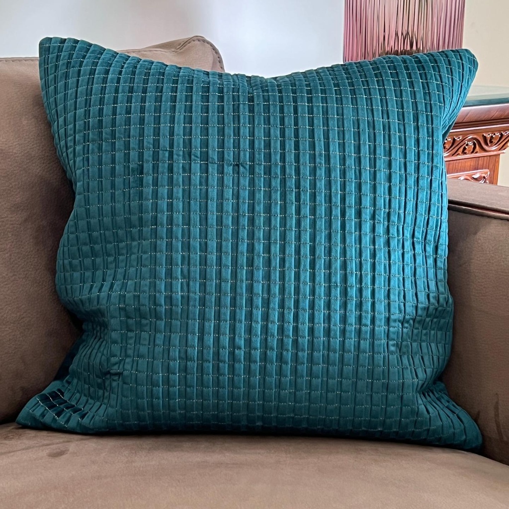 Decorative Bello Emerald Green Velvet Cushion Cover 16x16