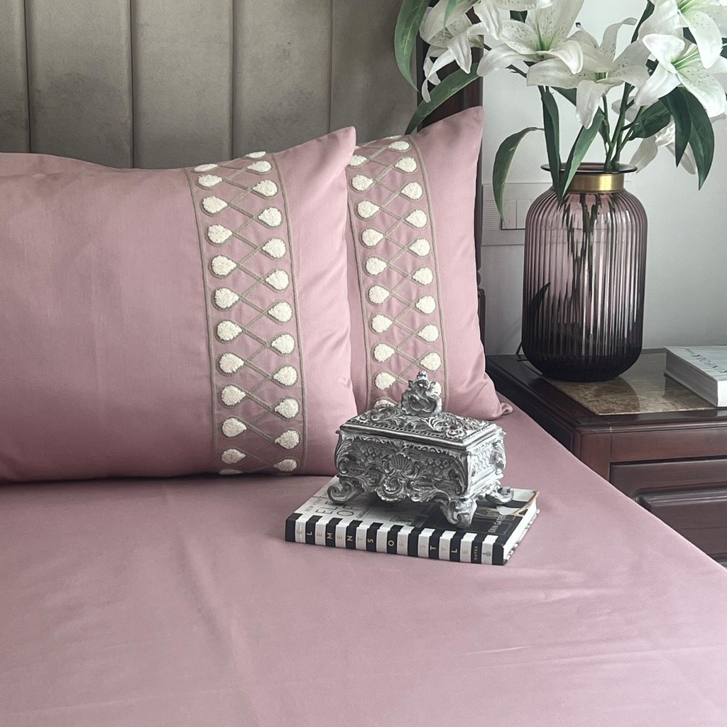 1000TC Cotton Rich Zenith Old Rose Syona Bedsheet Set
