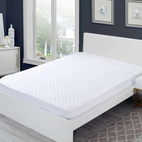 Microfibre Quilted Waterproof Fitted White Mattress Protector