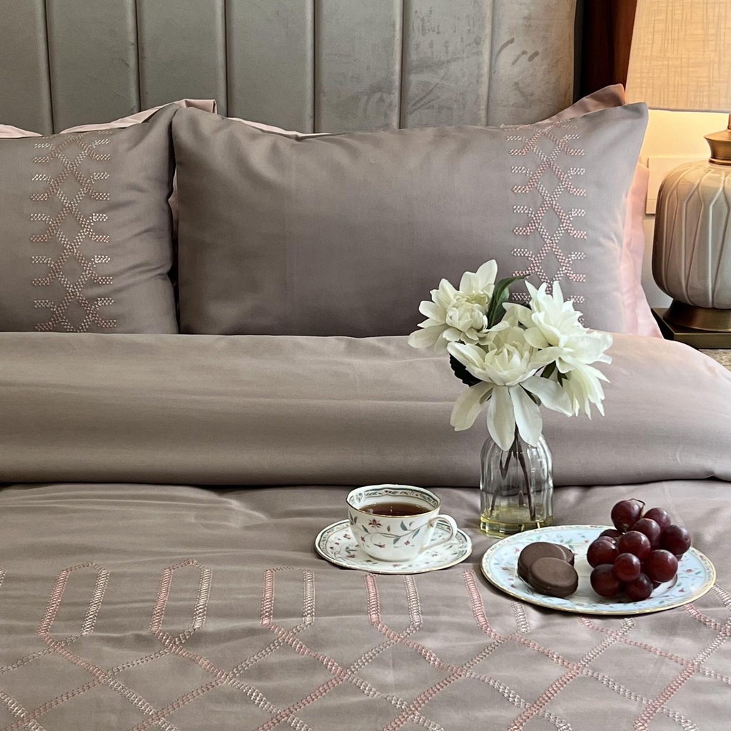 Tribe Taupe Syona Duvet Cover Set