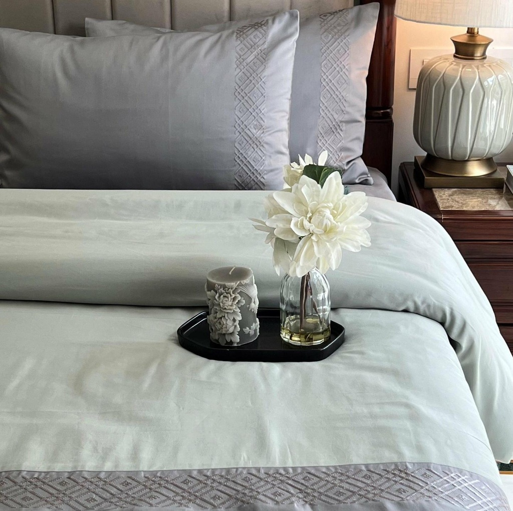 Classic Sage Green Slate Dreams Duvet Cover