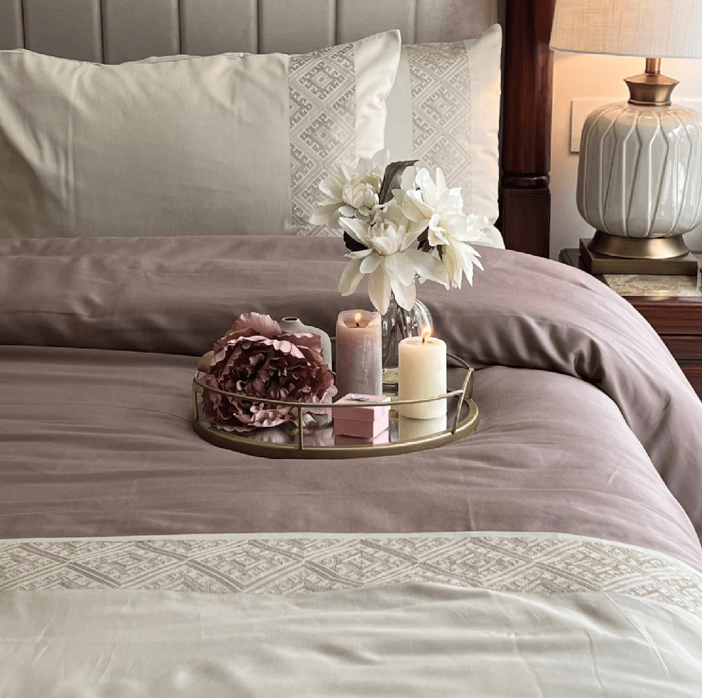 [SA#DU/SET-ARCANE-BETA] Arcane Beige Taupe Dreams Duvet Cover Set (Beige)