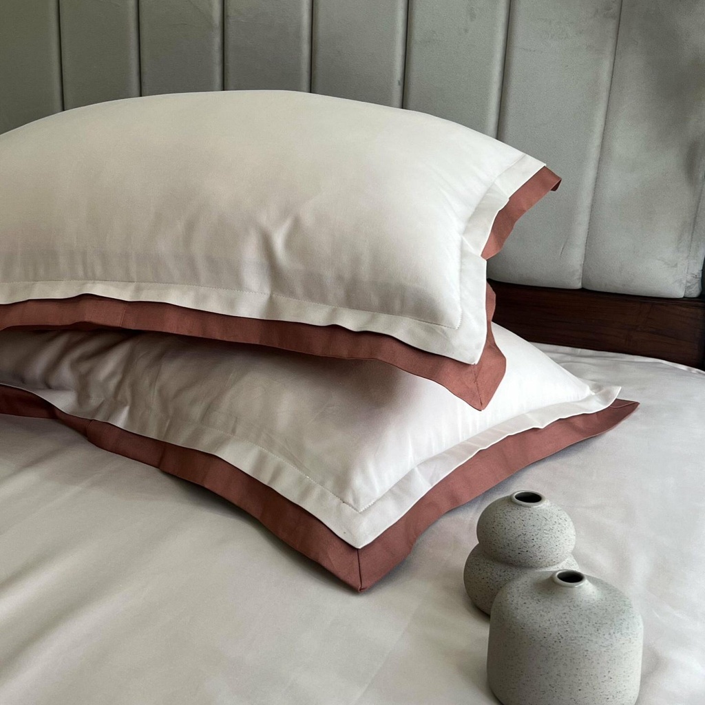 [SA#2FPC-BUTC-2] Buff Terracotta Duplex Pillow Covers (Set of 2) (Terracotta)