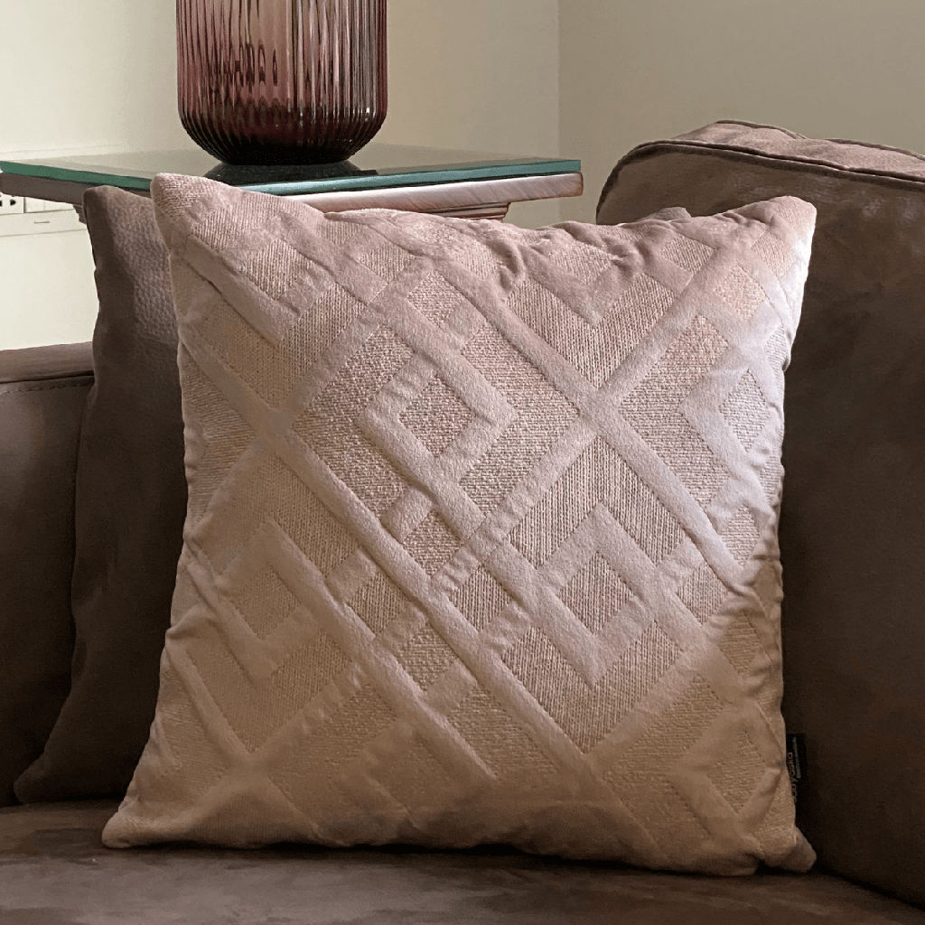 Decorative Resplendent Onion Pink Velvet Cushion Cover 16x16