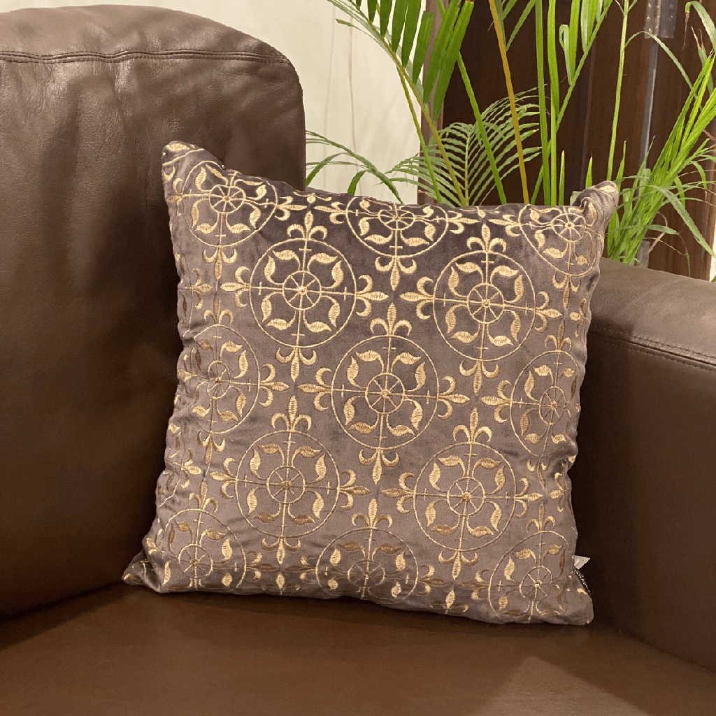 Decorative Timber Mousse Velvet Cushion Cover 16x16