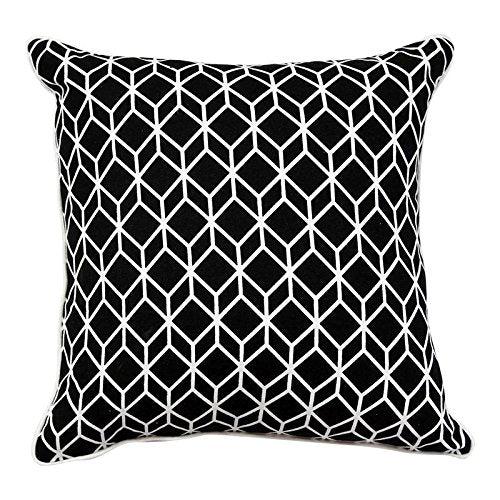 Sadyaska Black & White Dot Splutter Cushion Cover (16"X16") Dotted Geometric Pattern Cotton Cushion Cover