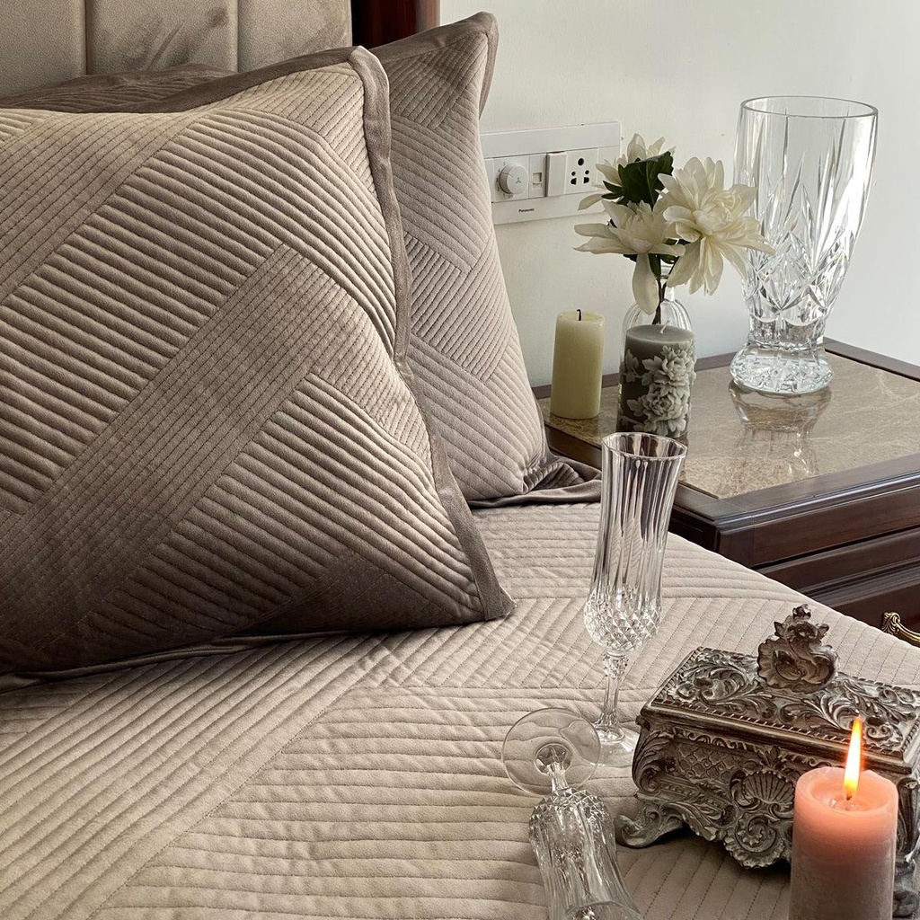 Regal Silver Velvet Bedspread
