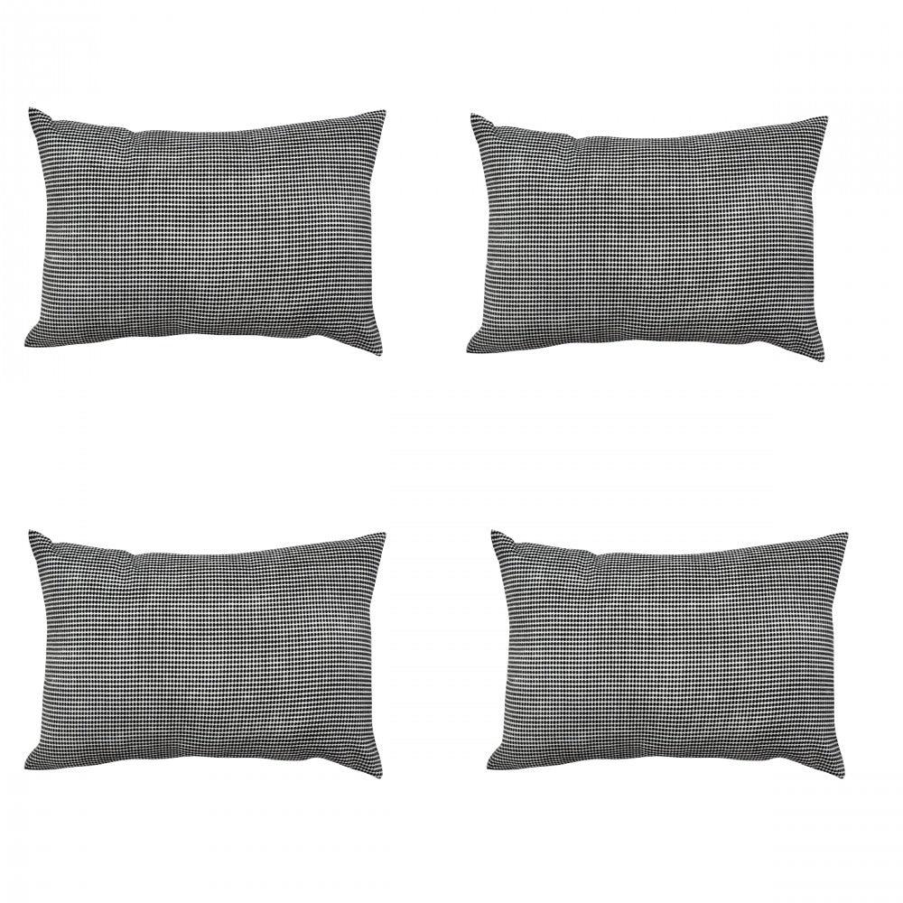 Black & White Cushion Cover 12x18 Check Design Geometric Pattern Cushion Case…