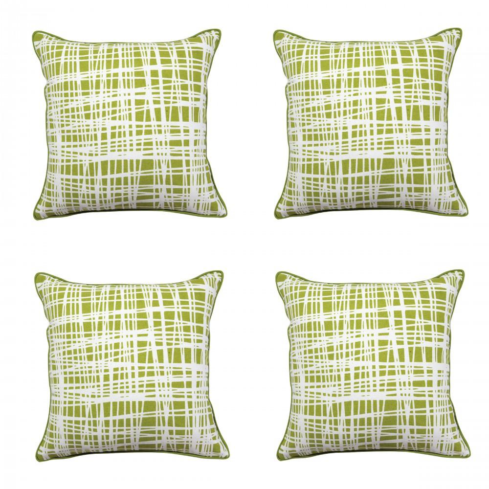 Indefinite Lined Geometric Pattern Cushion Cover 16X16(Inch)