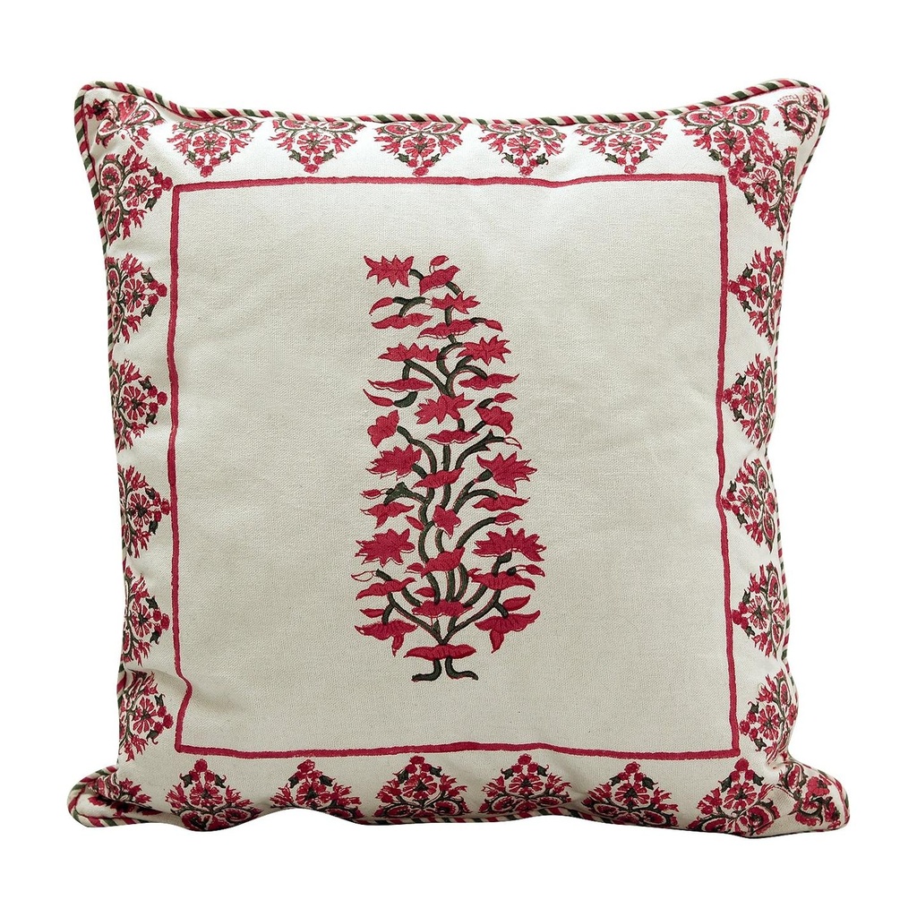 Ruh Hand Block Printed Ethnic Cushion Cover…