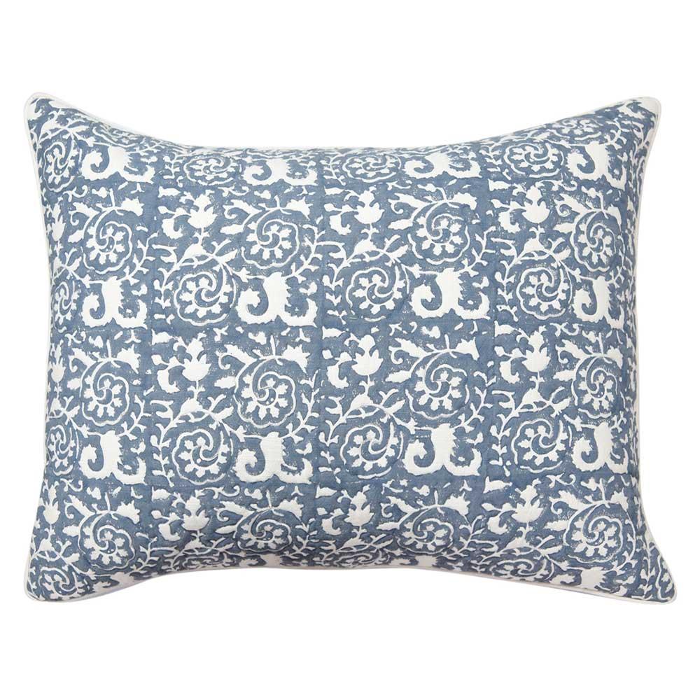 Traditional Hand Block Printed Cushion Cover 20" X 26" Drawing Room, Living Room, Garden, Patio Floral Cushion Pillow Cover…